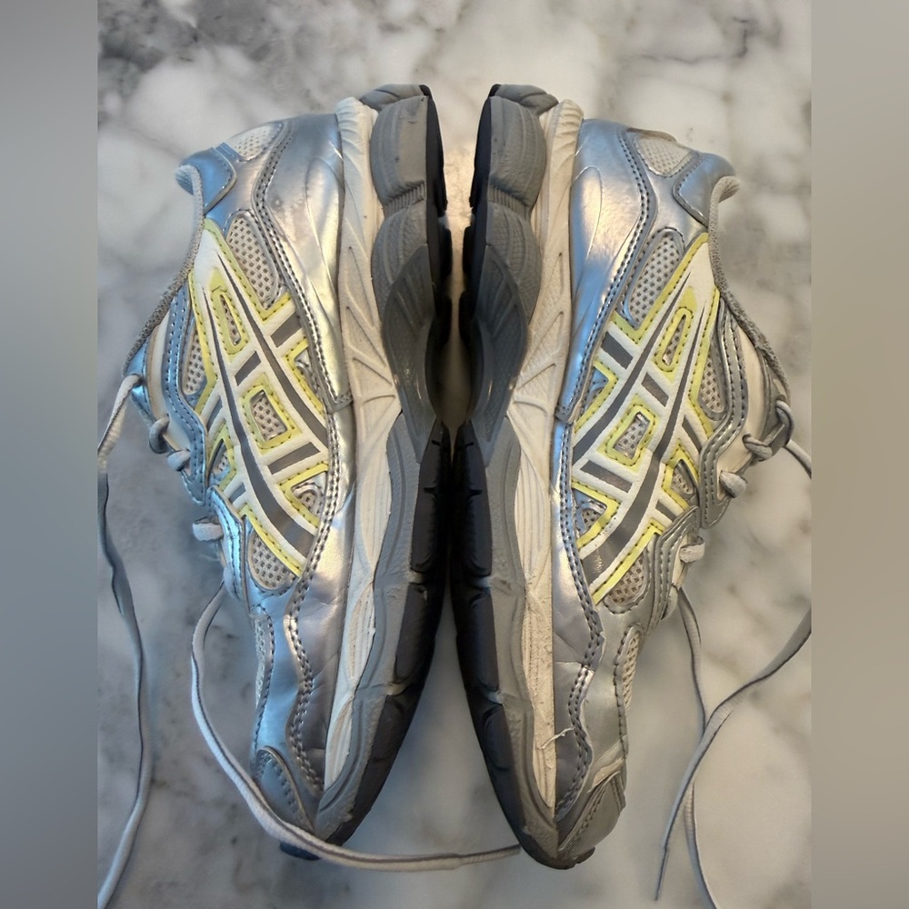 Yellow and Gray Asics Gel